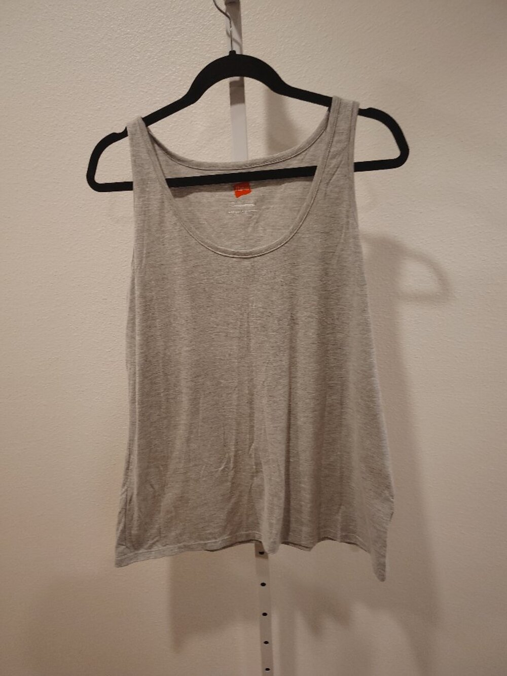 Hanes Women's Gray Tank Top Size XL Solid Cotton Polyester Sleeveless